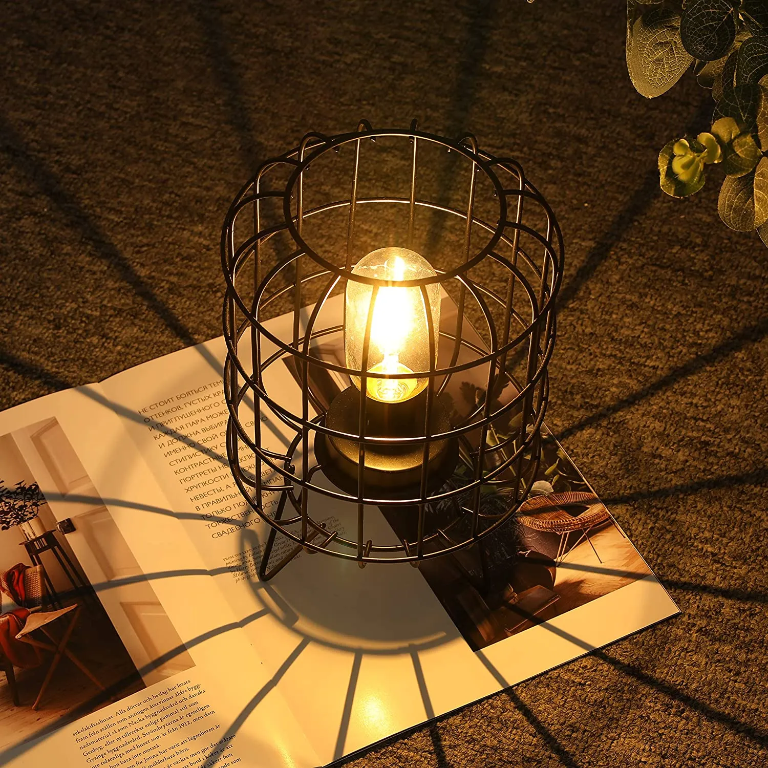 10''High Battery-Powered Metal Table lamp