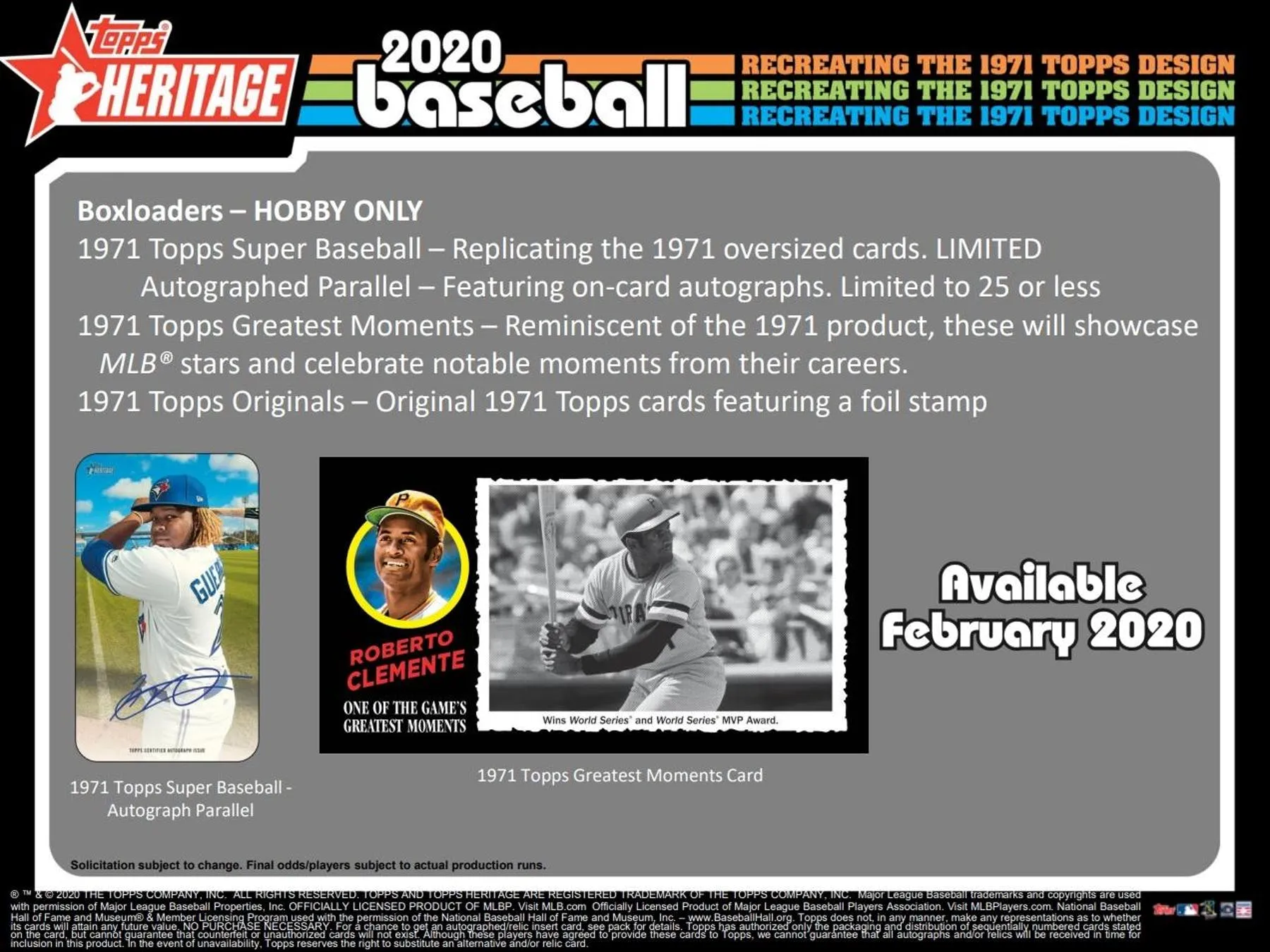 2020 Topps Heritage Baseball Hobby Box