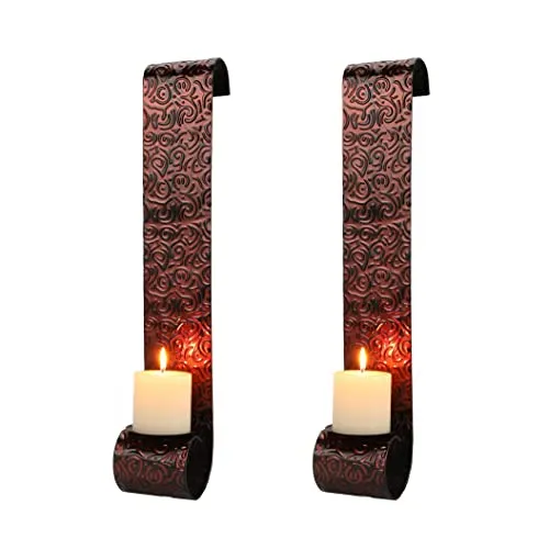 22.5''H Metal Candle Sconces Wall Decor Sconce Candle Holder(Set of 2)