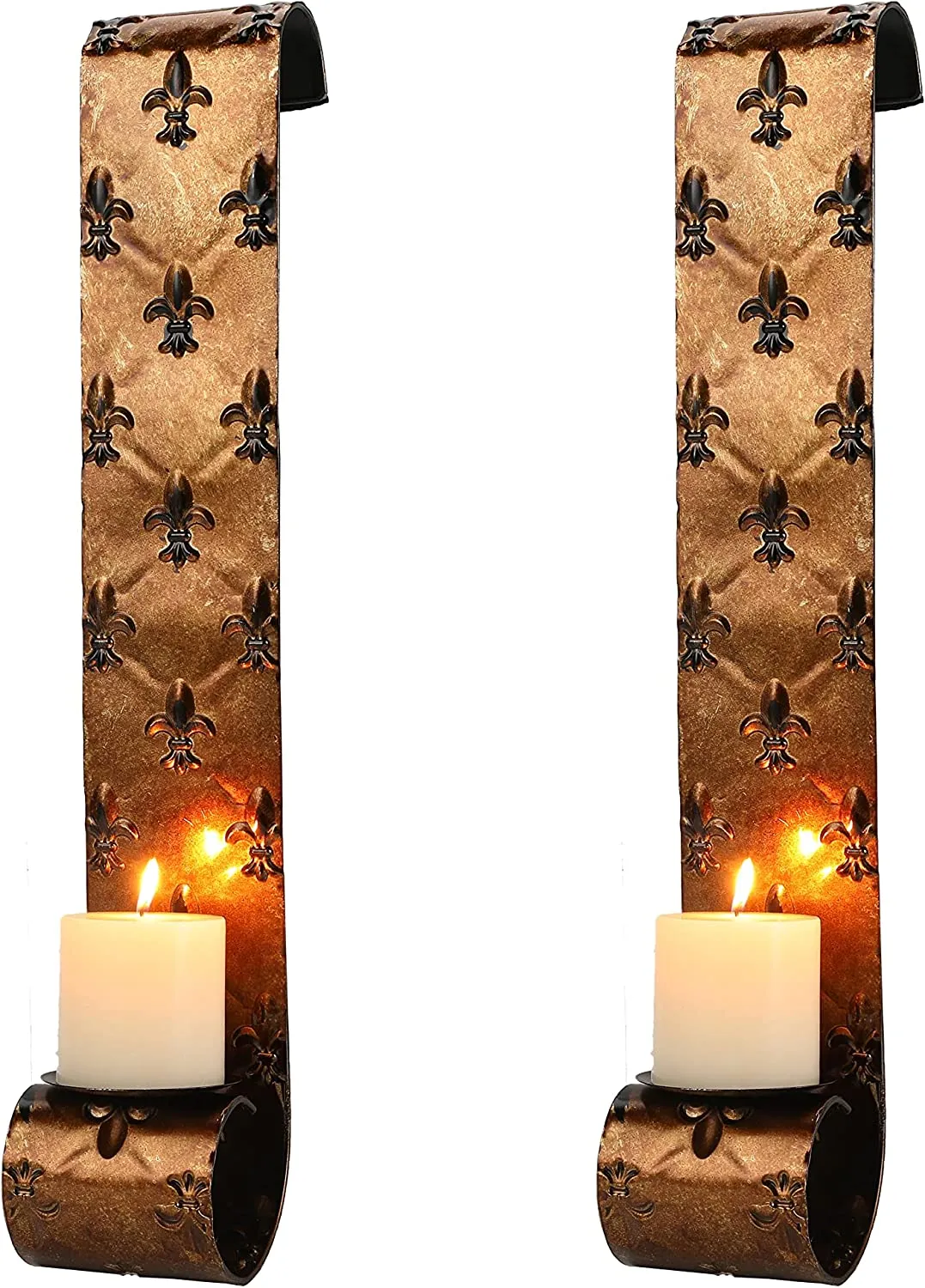 22.5''H Metal Candle Sconces Wall Decor Sconce Candle Holder(Set of 2)