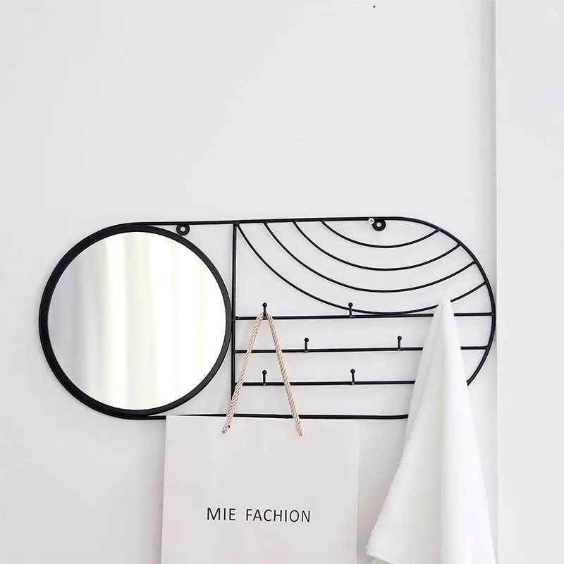 23.5''L Wall Mount Jewelry Organizer Wall Mirror