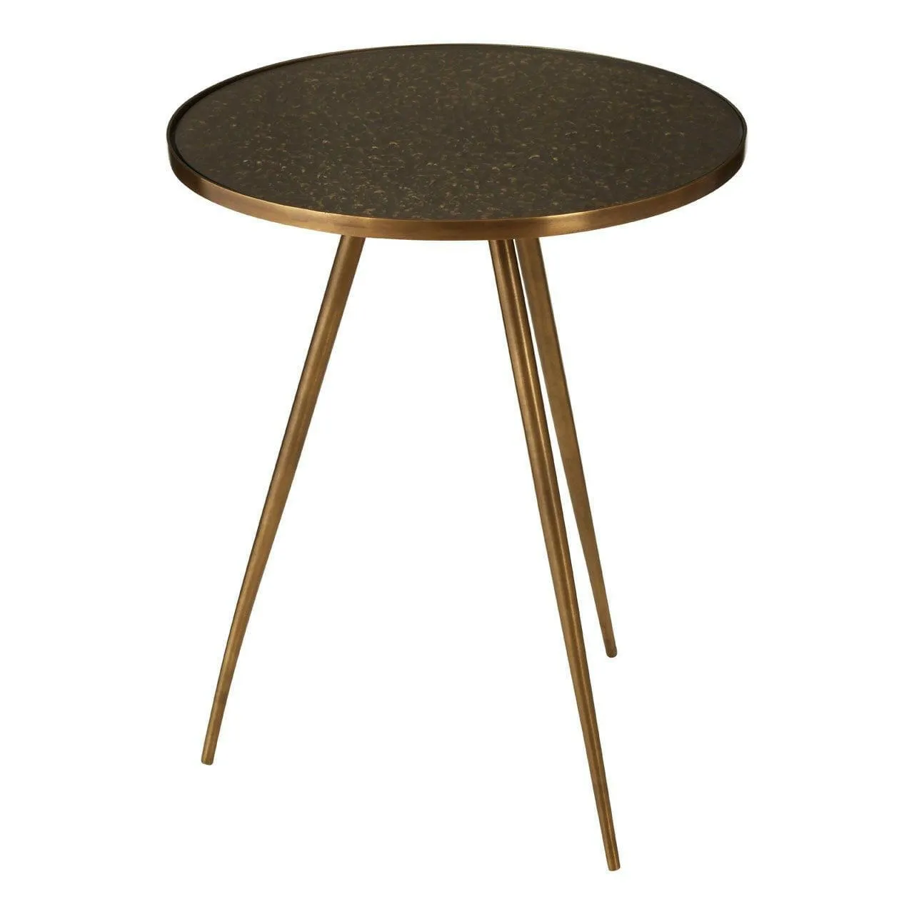 Akola Antique Gold Finish Side Table