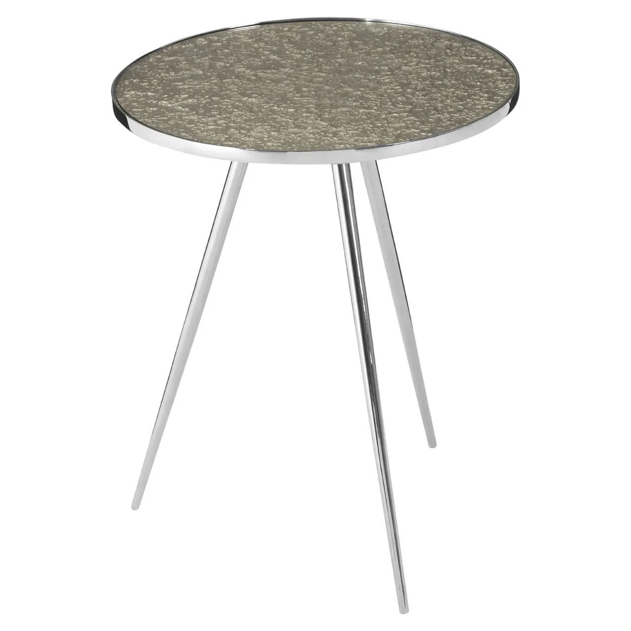 Akola Nickel Finish Side Table