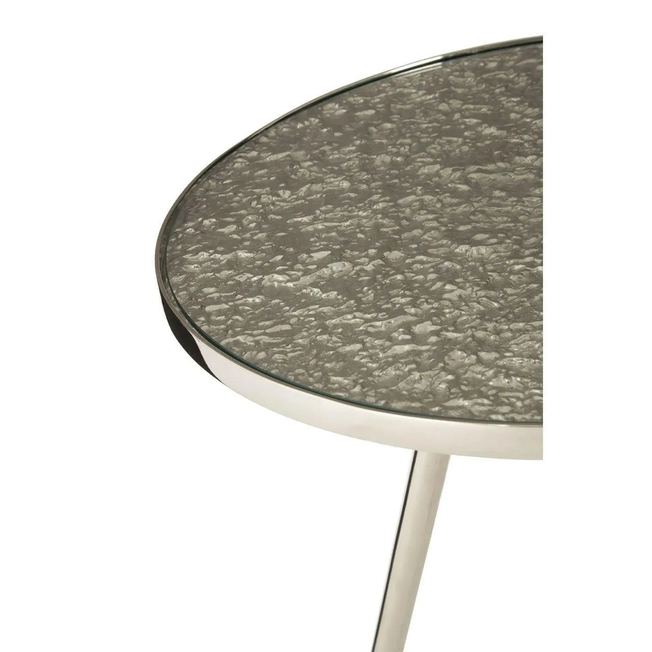 Akola Nickel Finish Side Table