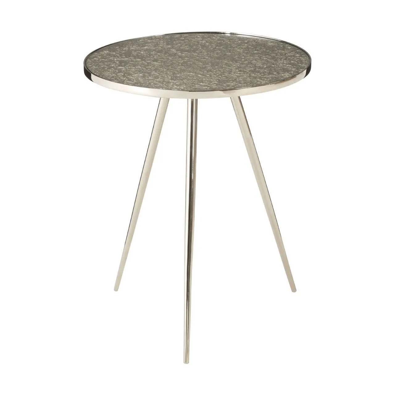 Akola Nickel Finish Side Table