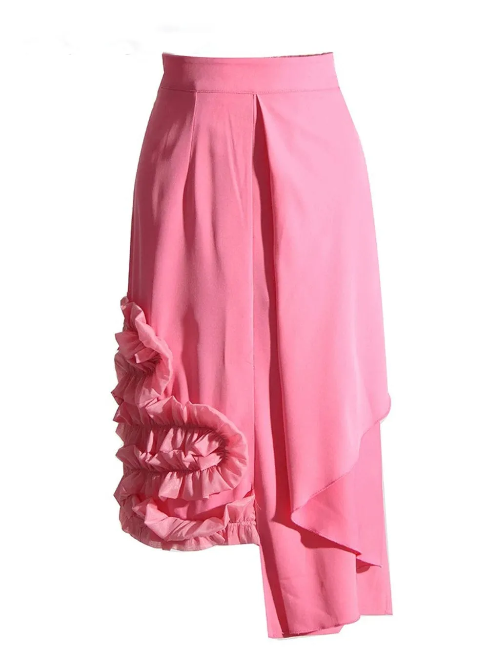 Angel Irregular Hem Fold Skirt