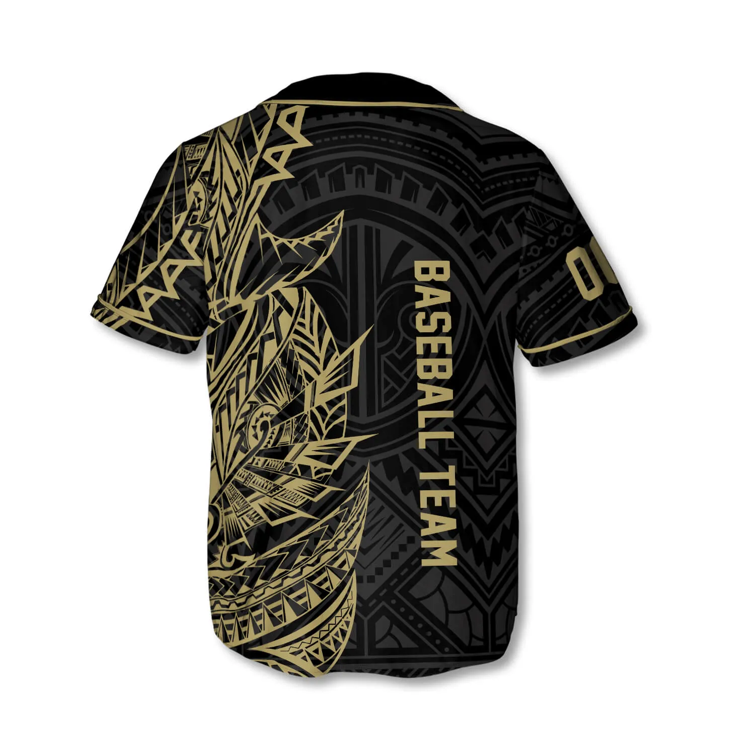 Athlete Gold Tribal Custom Baseball Jersey, Idea Gift for Baseball Player