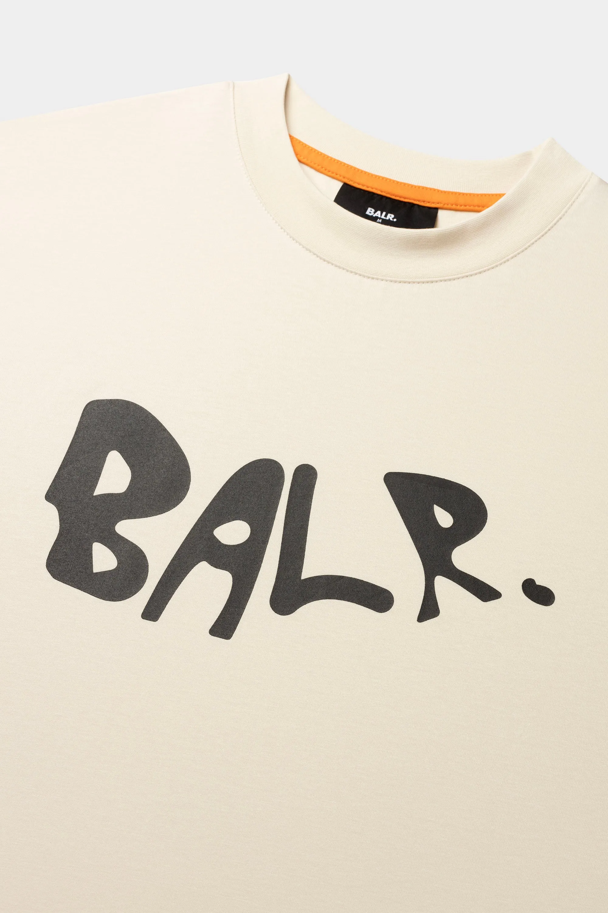 BALR. Logo Graffiti Box Fit T-Shirt White Swan