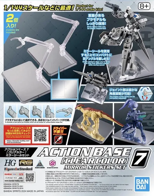 Bandai Action Base 7 (Clear Color) Mirror Sticker Set