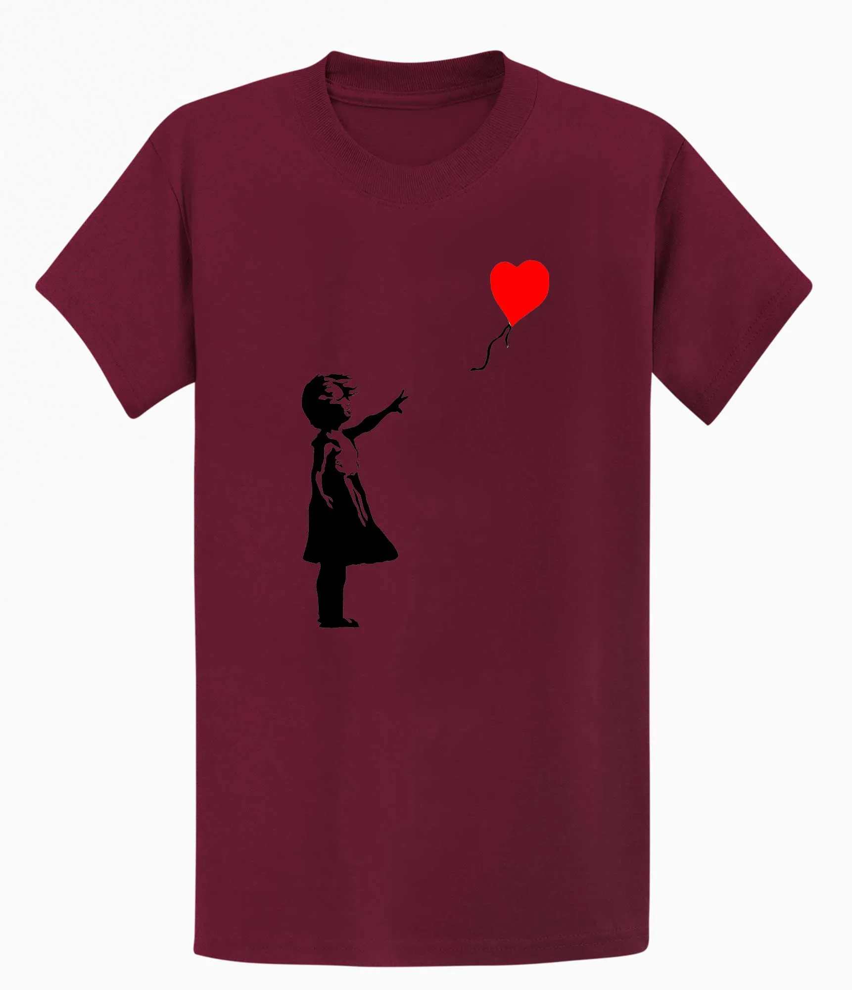 Banksy Girl Heart Balloon Men's T-shirt