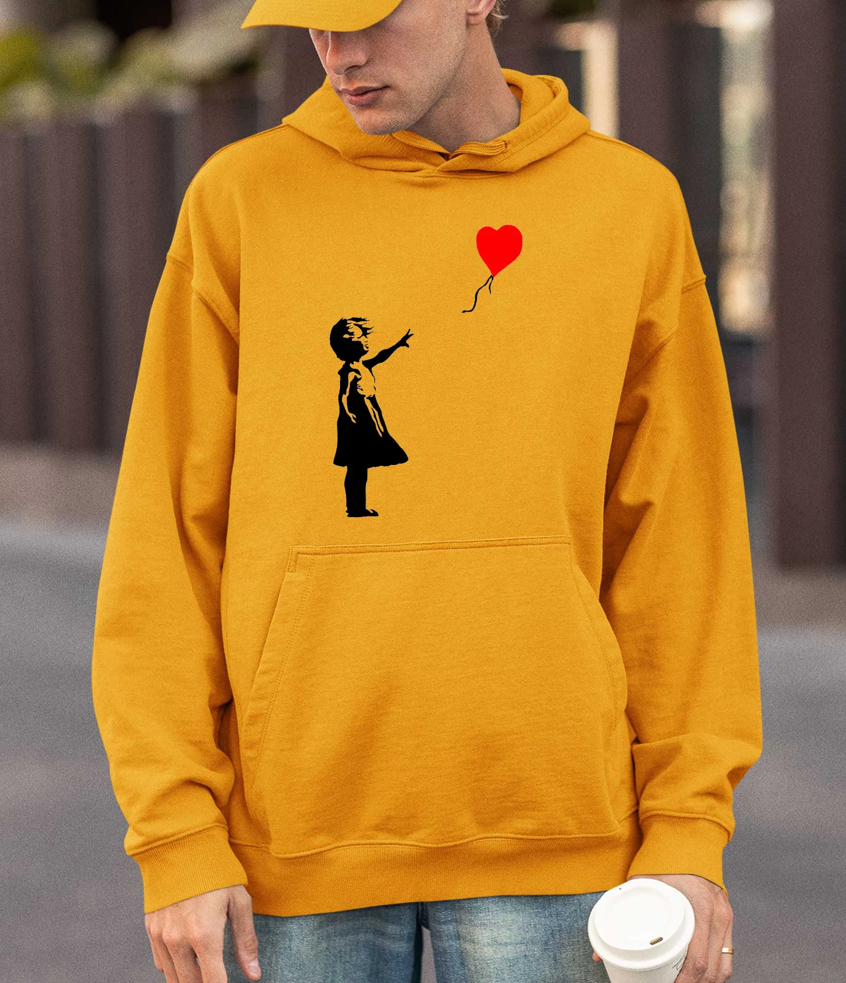 Banksy Hoodie - Girl with a Heart Baloon