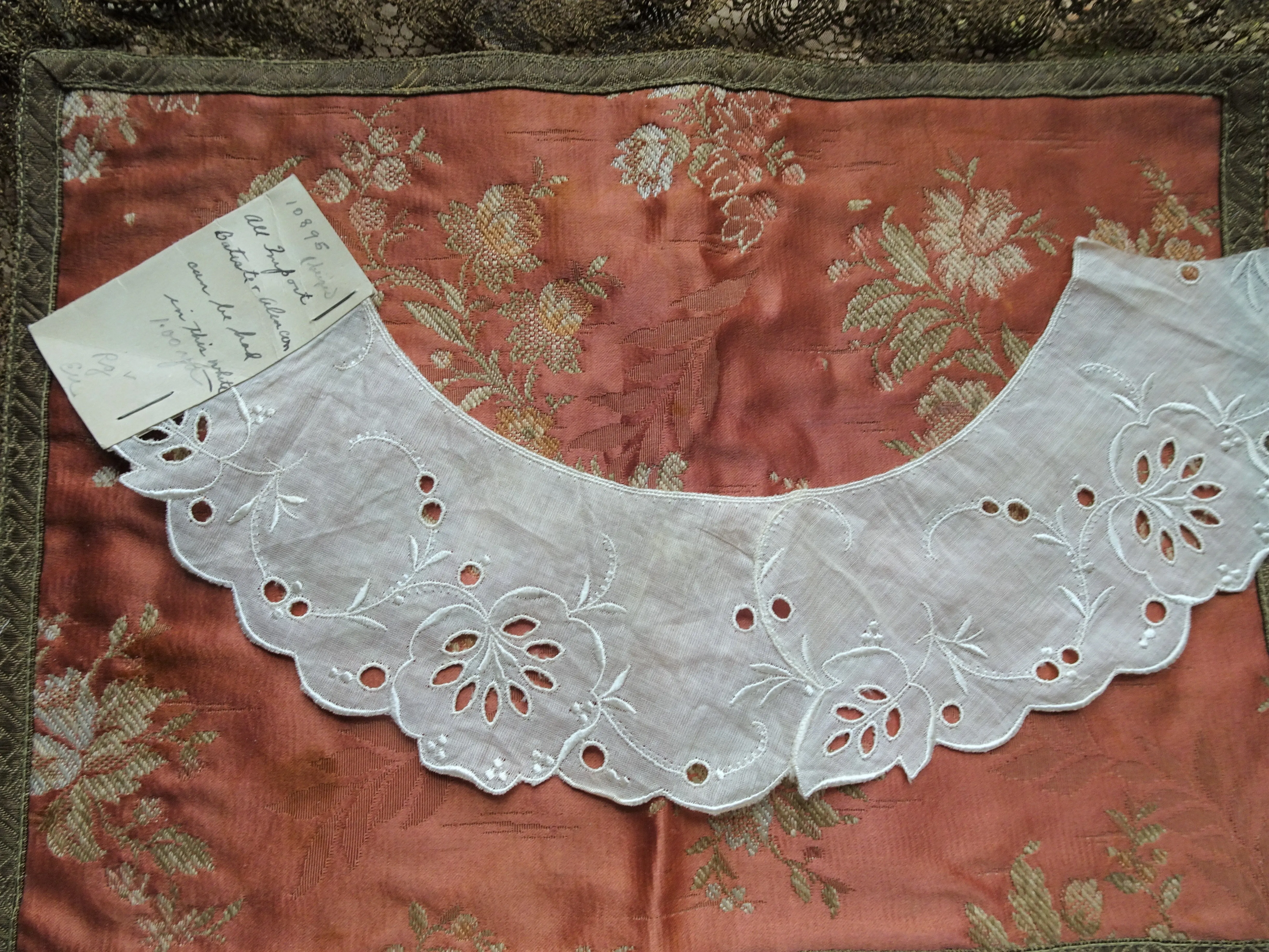 BEAUTIFUL Antique French Salesmans Sample Trim Embroidered Batiste ,Flapper Era Downton Abbey Gatsby,Collectible Lace