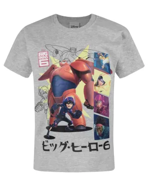 Big Hero 6 Boys Grey Short Sleeved T-Shirt