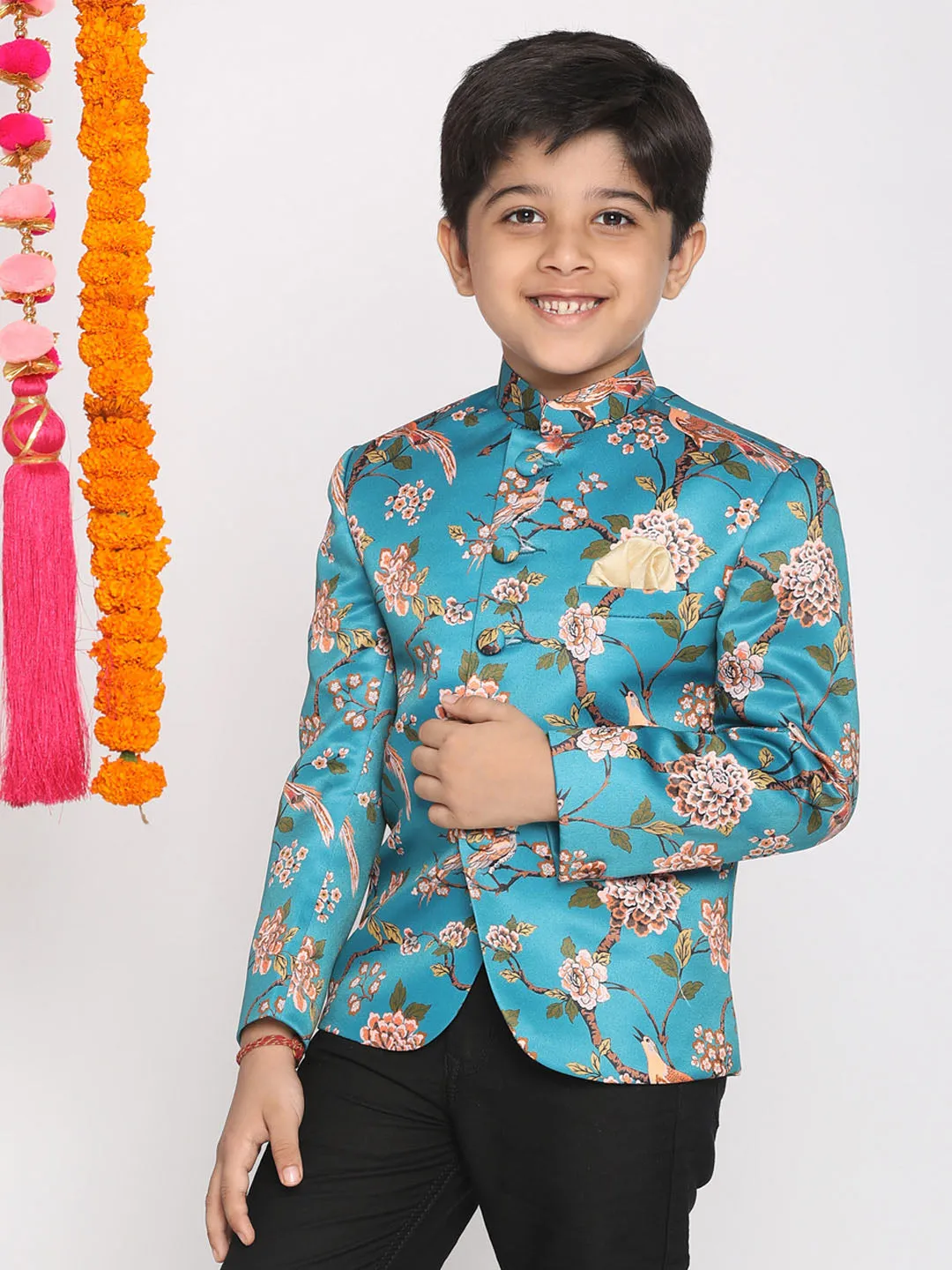 Boy's Turquoise Jodhpuri - Vastramay Boys