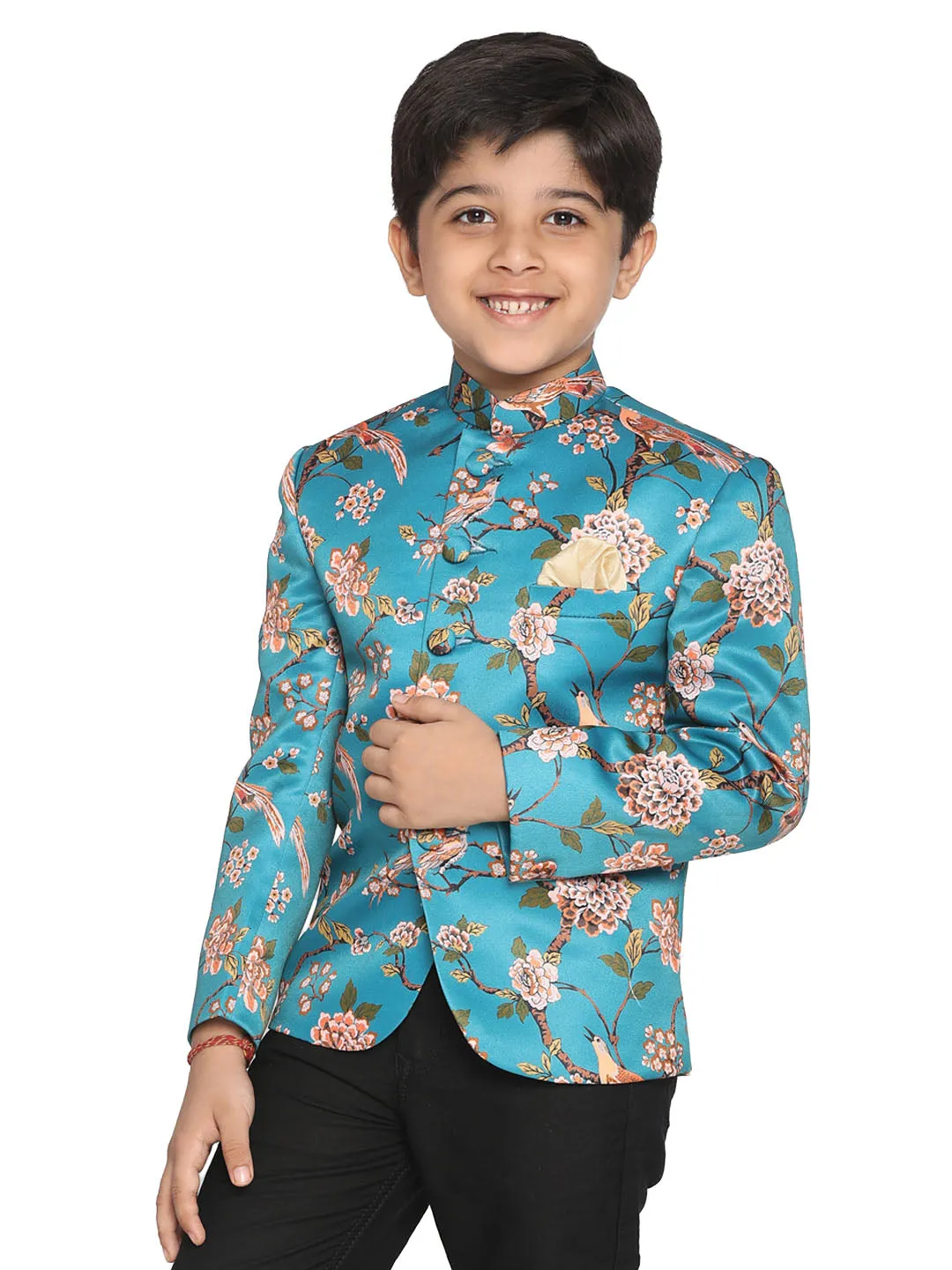 Boy's Turquoise Jodhpuri - Vastramay Boys