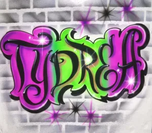 Brick Wall Airbrushed Graffiti Personalized T-Shirt