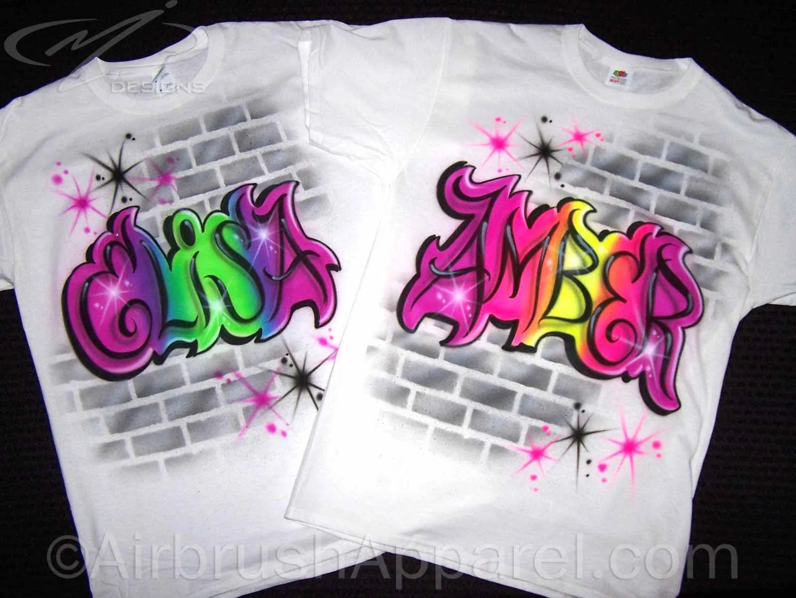 Brick Wall Airbrushed Graffiti Personalized T-Shirt