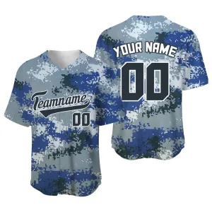 Camo Baseball Jersey Shirts Mens Sublimation Blanks Custom Team/Name T-Shirt Sport Uniform Hombre Sportwear