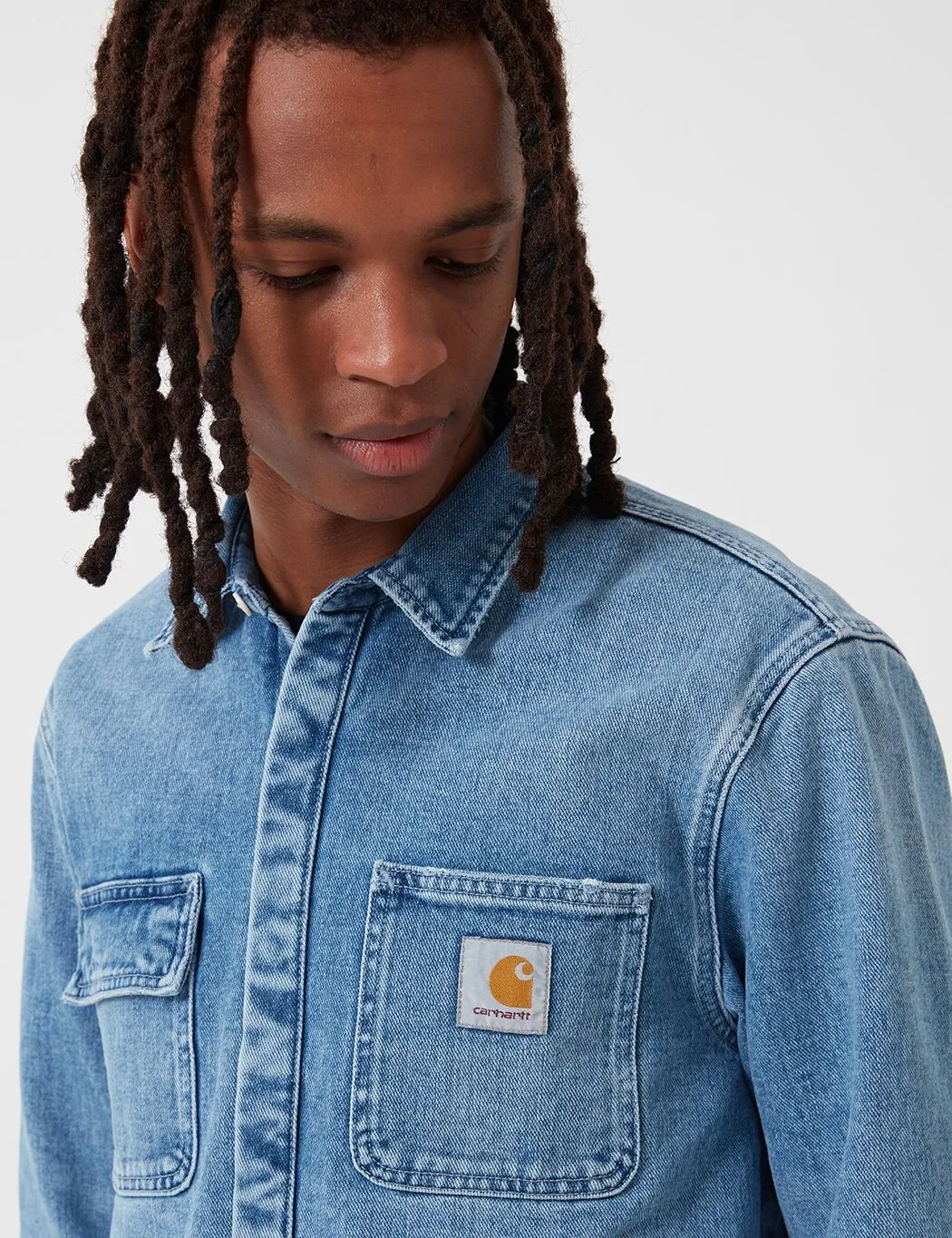 Carhartt-WIP Salinac Shirt Jacket (Denim) - Blue, Worn Bleached