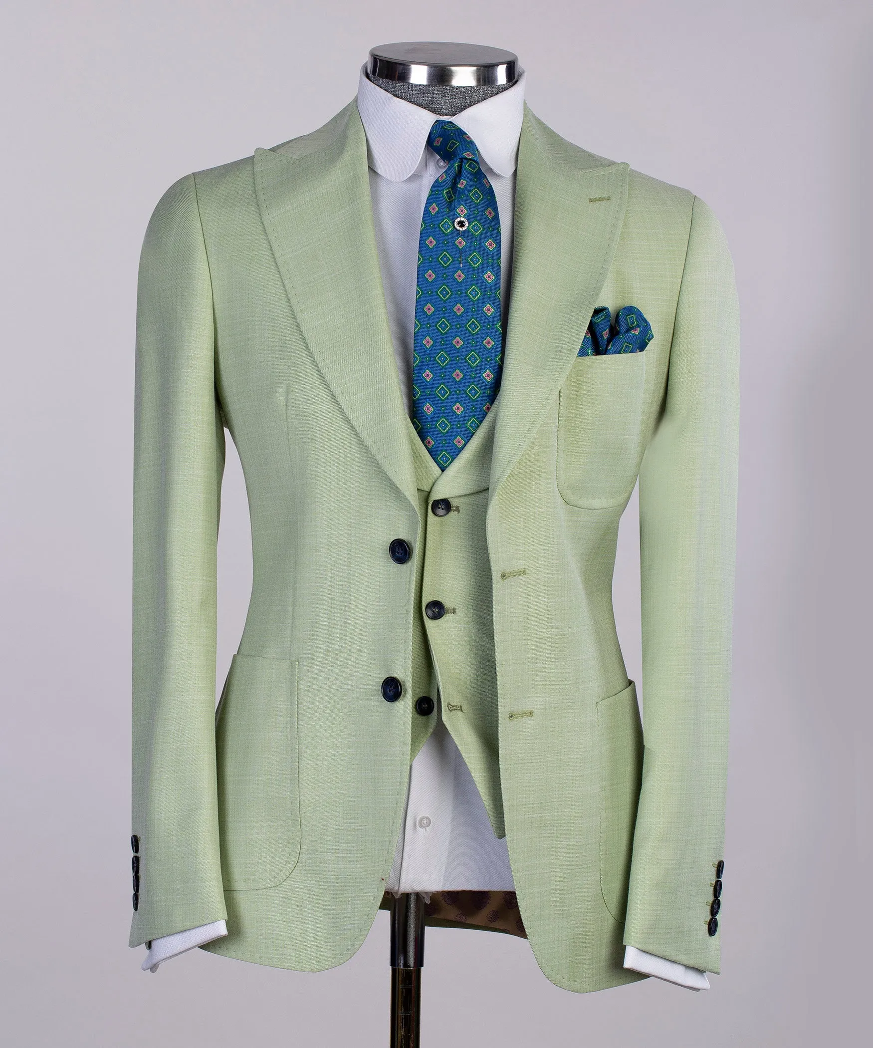 Classic Business Light Green Suit