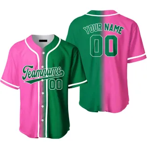 Custom Multi Color Kelly Green Fade Fashion Baseball Jerseys For Men & Women