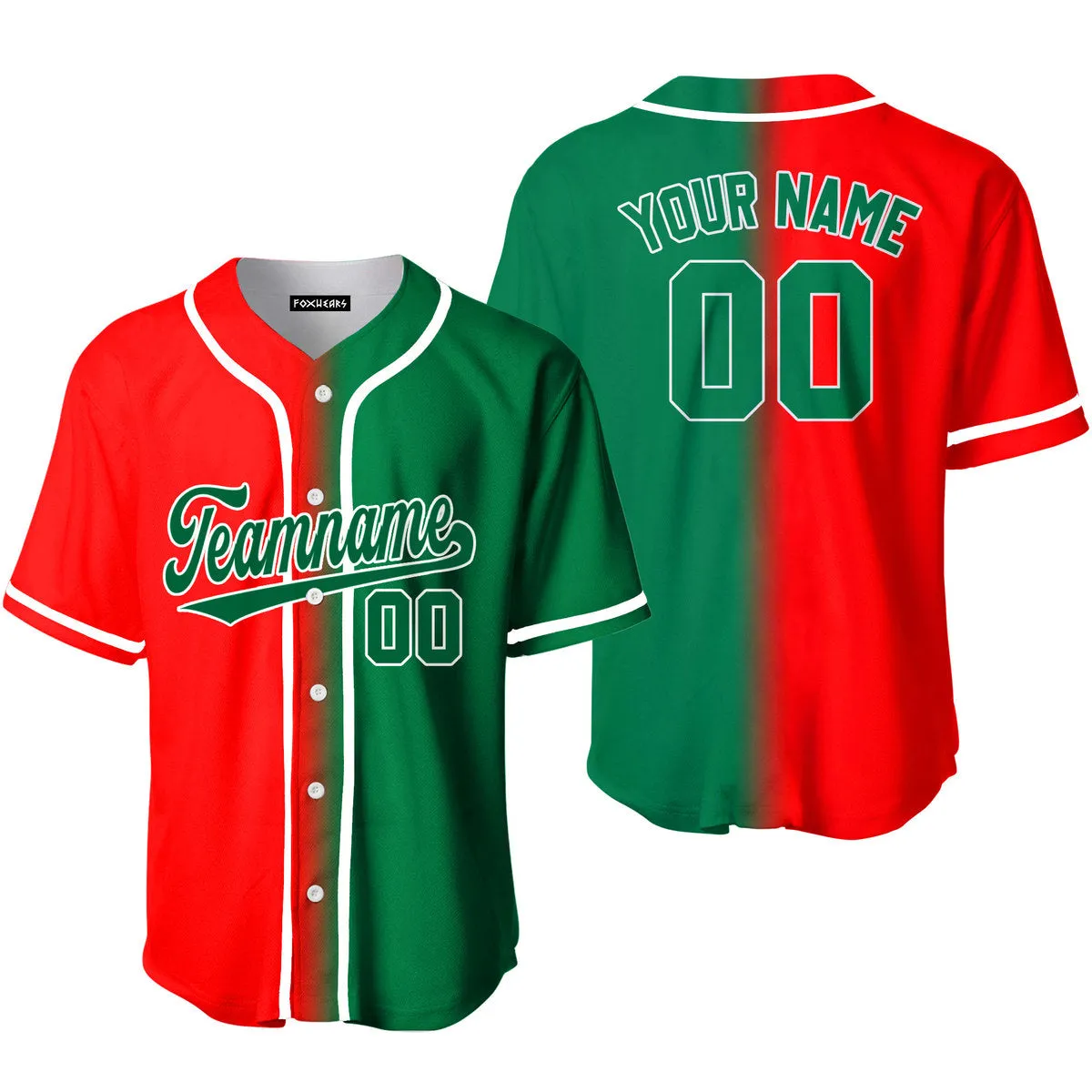 Custom Multi Color Kelly Green Fade Fashion Baseball Jerseys For Men & Women