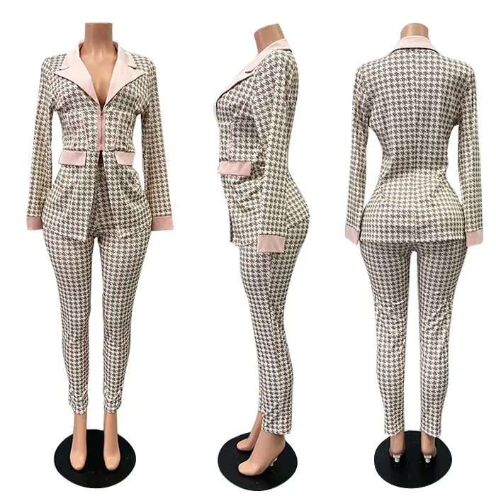 Duffy Pink Pants Suit Set