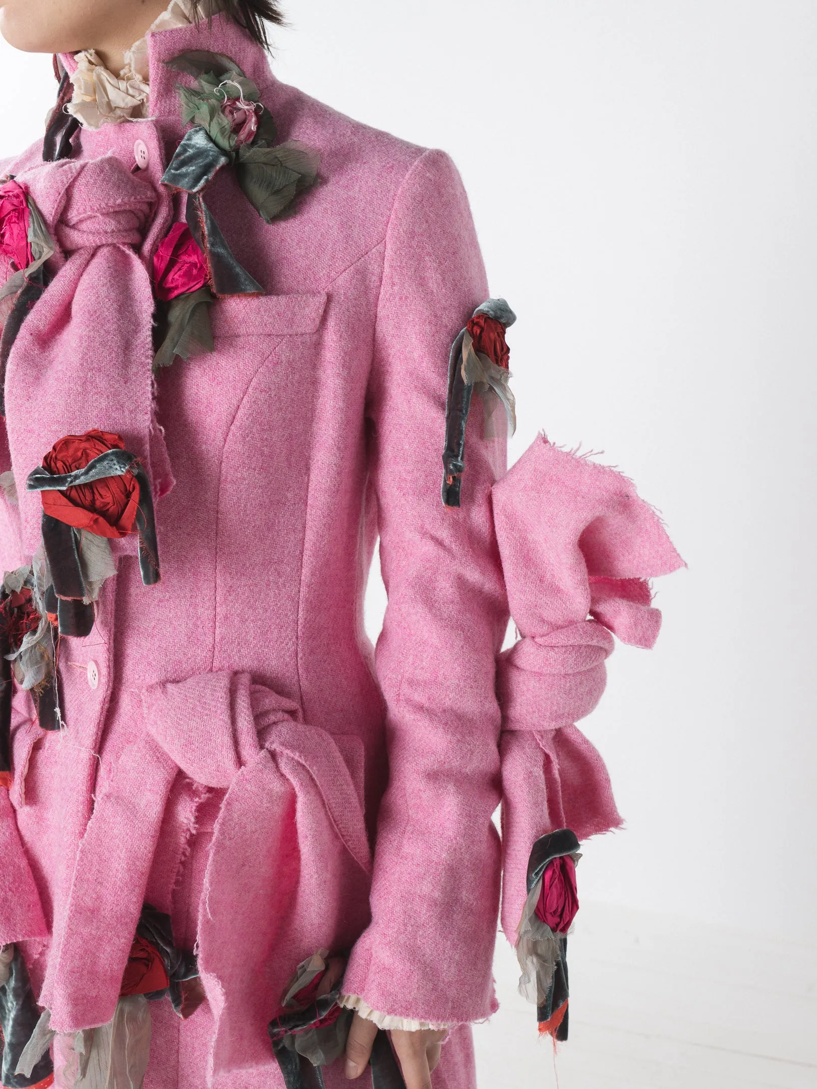 Elena Dawson Valentina Coat, Peony Pink Tweed