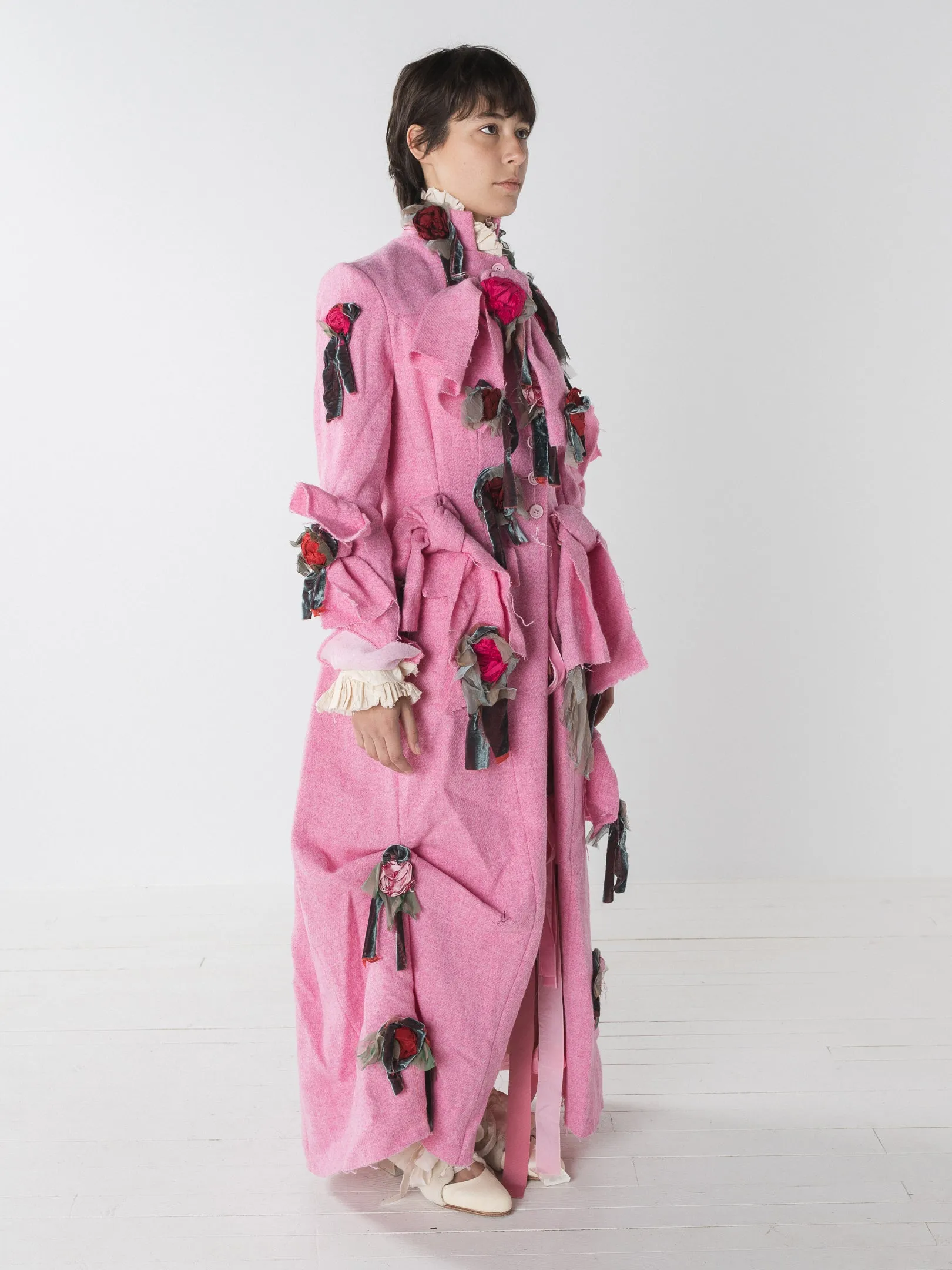 Elena Dawson Valentina Coat, Peony Pink Tweed