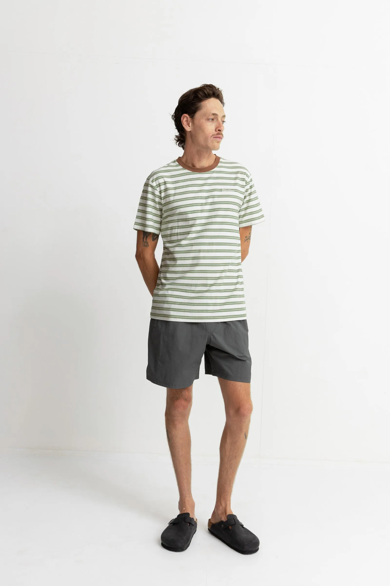 Everyday Stripe Ss T-Shirt Olive