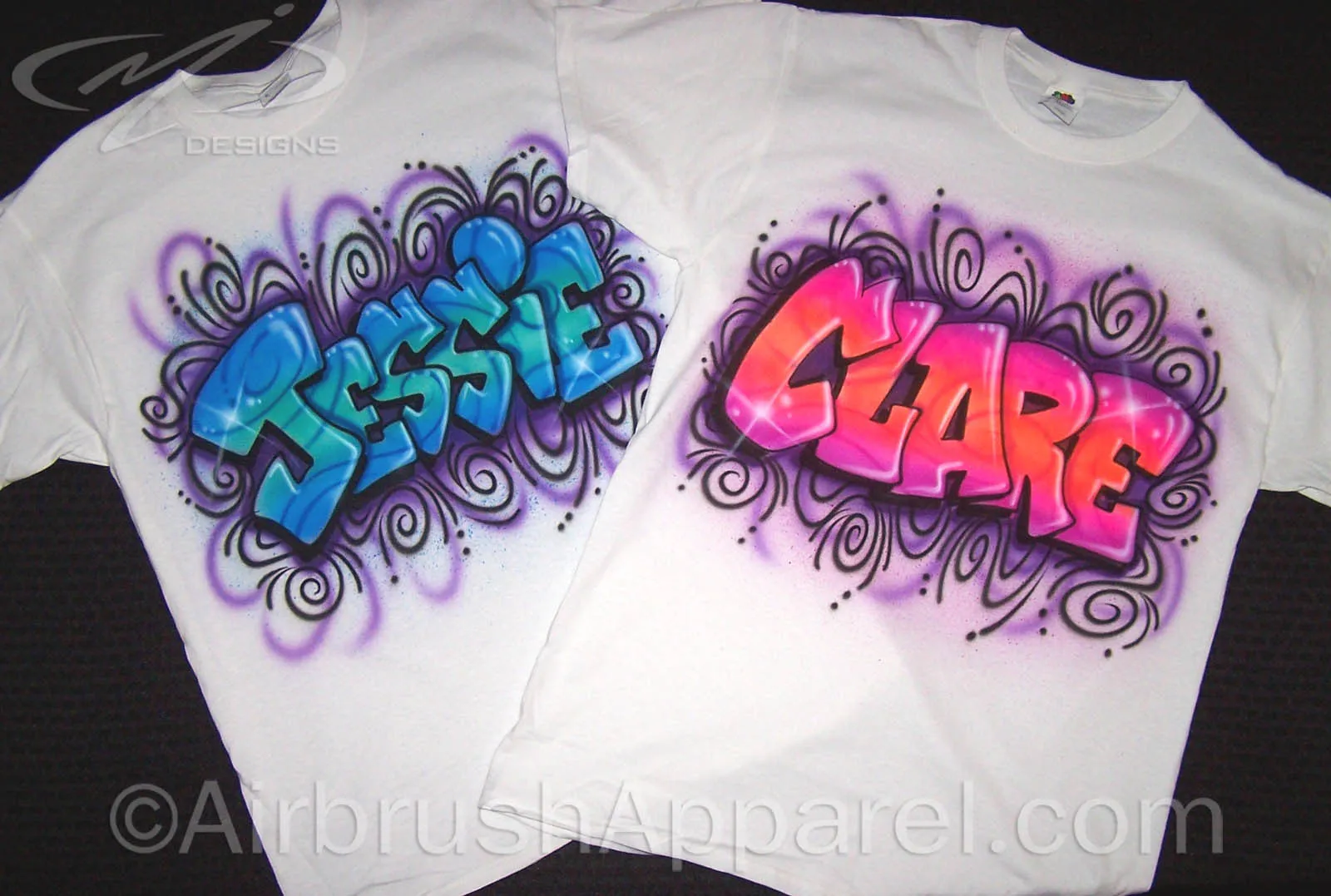 Freestyle Graffiti Name Design with Crazy Swirled Background