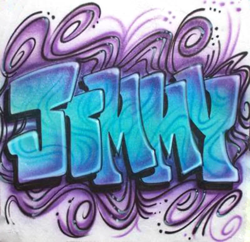 Freestyle Graffiti Name Design with Crazy Swirled Background