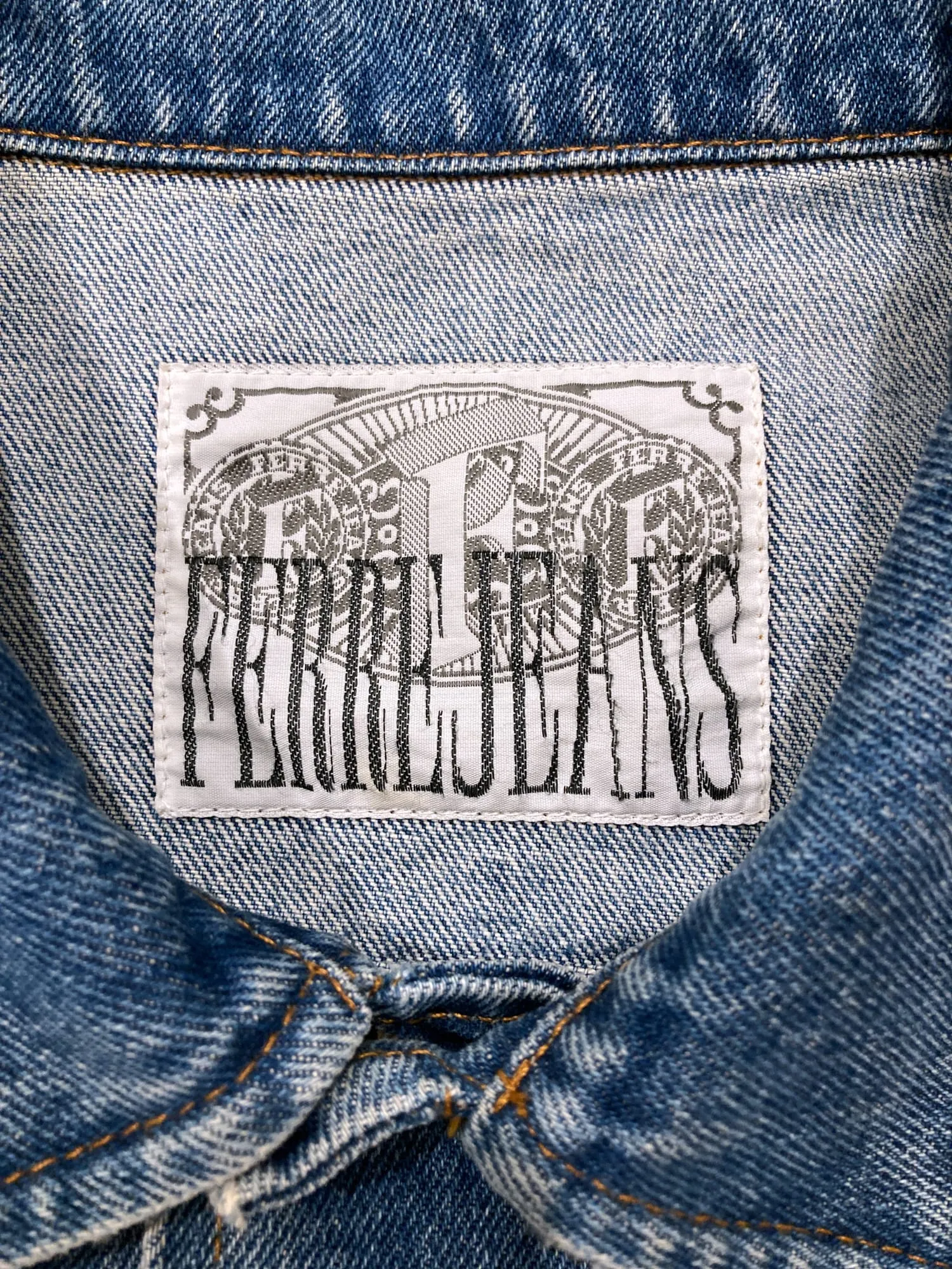 Gianfranco Ferre Jeans 1990s washed blue denim trucker jacket