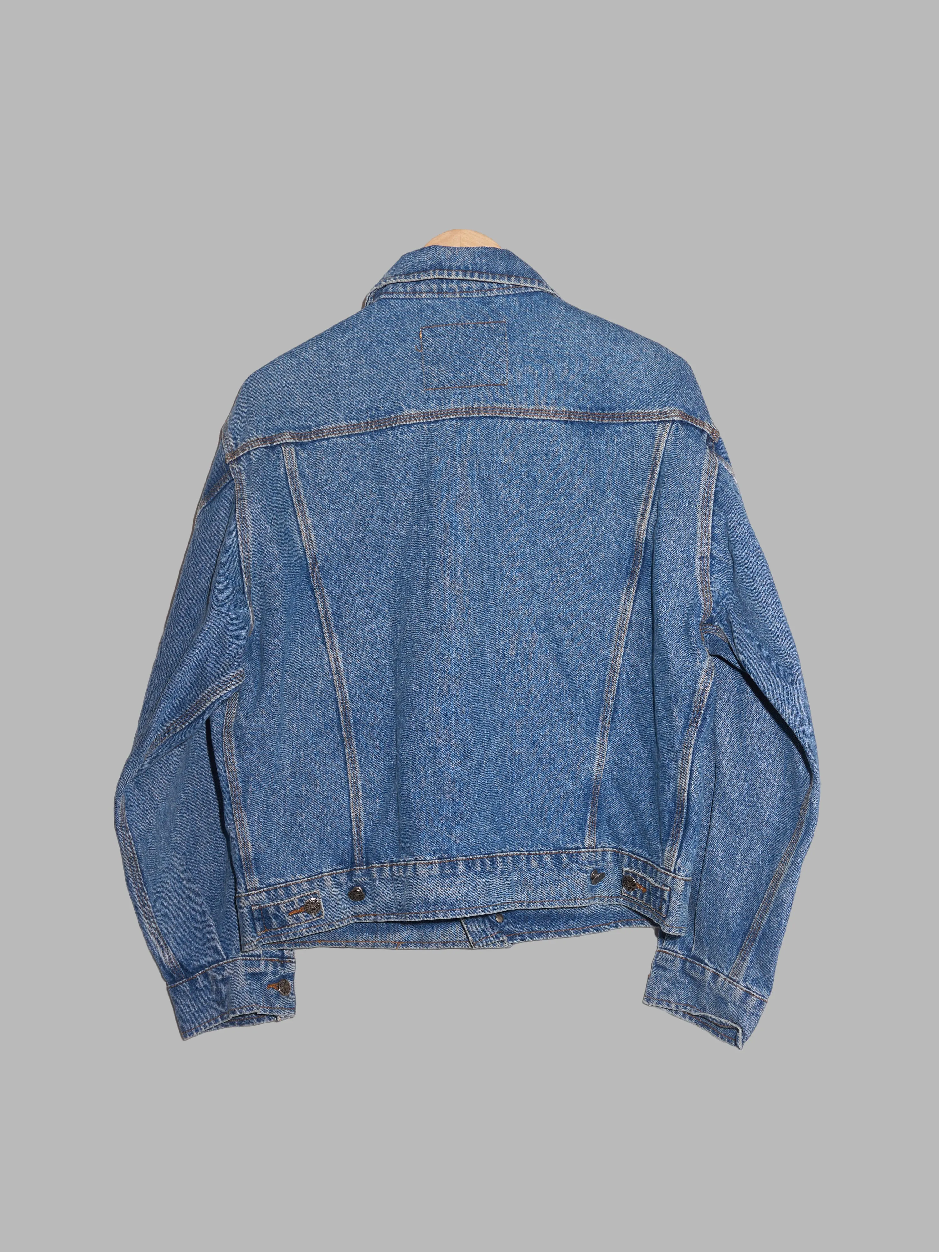 Gianfranco Ferre Jeans 1990s washed blue denim trucker jacket