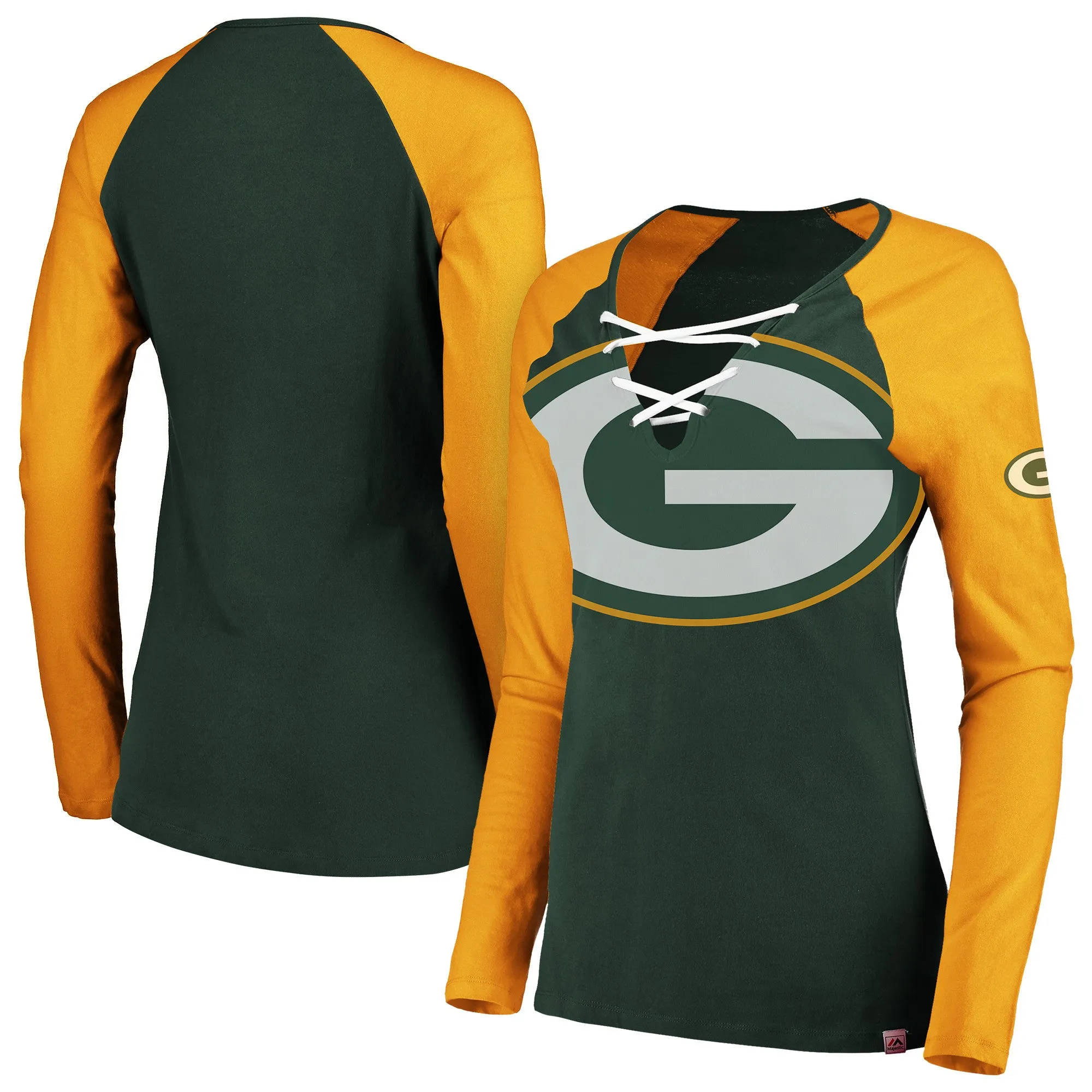 Green Bay Packers The Lace Up Long Sleeve Tee