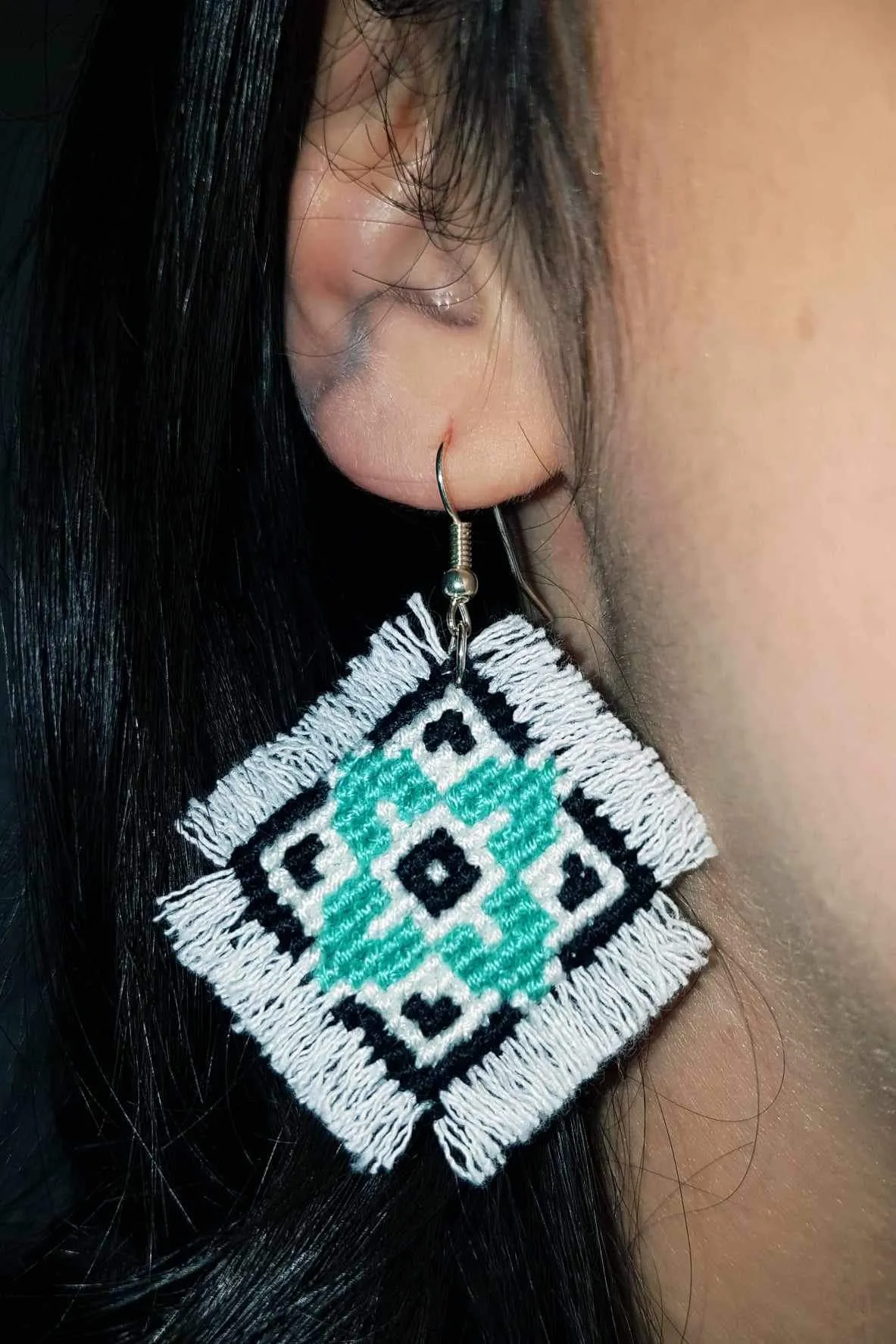 Hand Embroidered Earrings