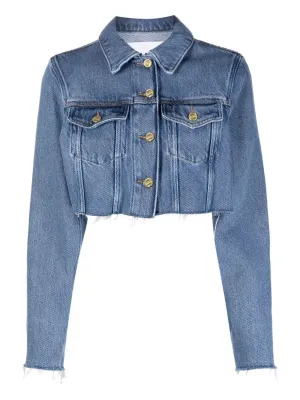 Heavy Denim Cropped Trucker Jacket