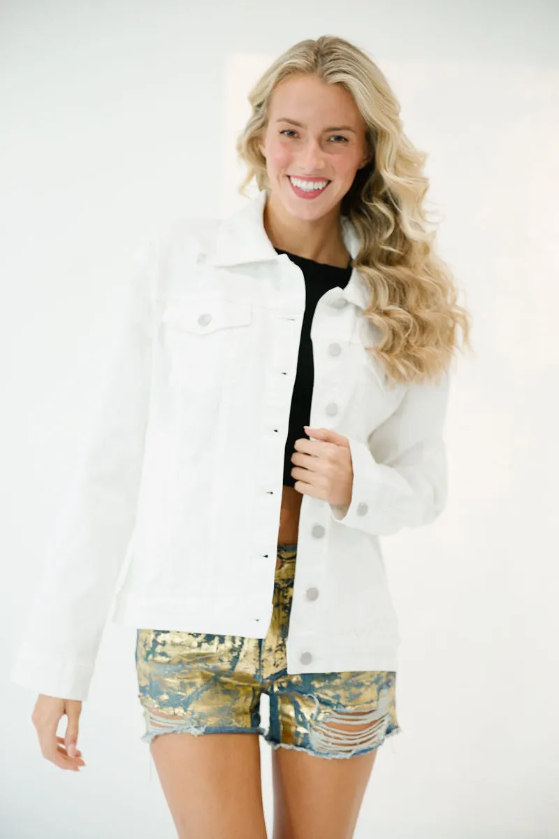 IN THE JUNGLE WHITE DENIM JACKET