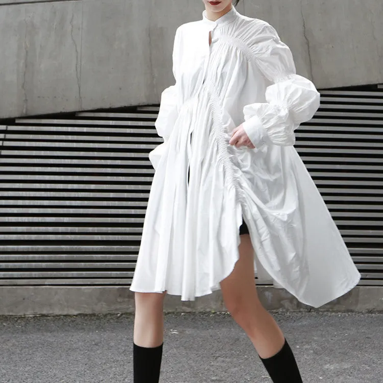 Irregular shirt dress