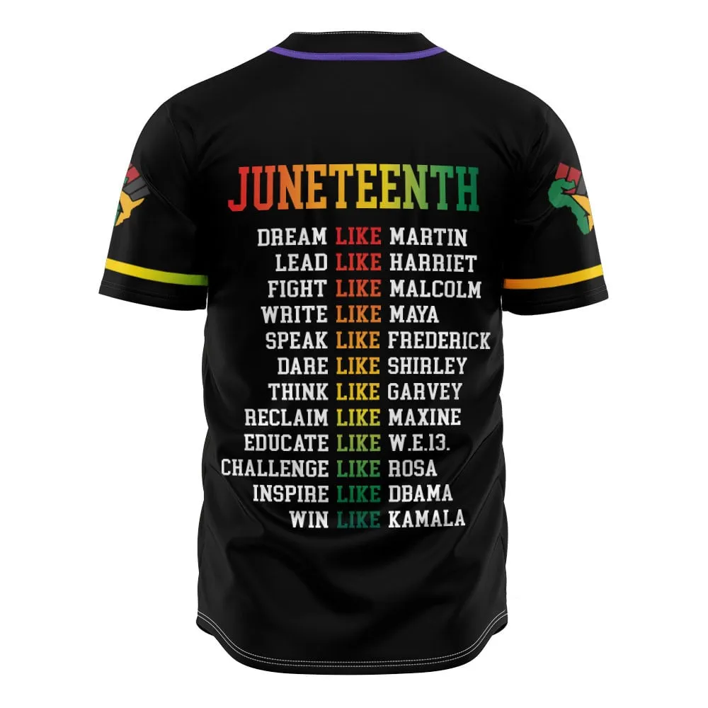 Juneteenth Since 1865 Dream Like Martin Baseball Jersey Shirt