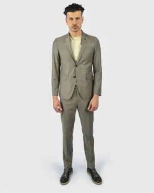 KARL LAGERFELD 105200 SAND HOUNDS-TOOTH SUIT