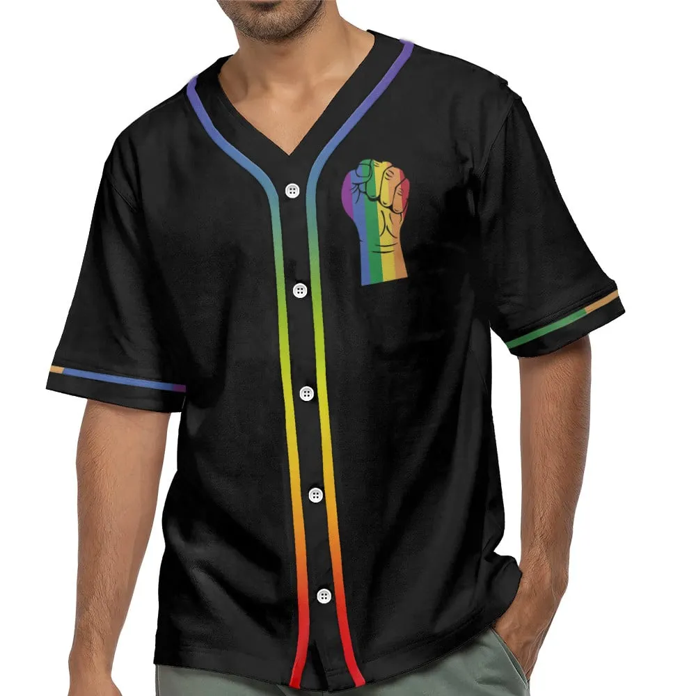 LGBT Pride Month Fight For The Rights 3D Baseball Jersey Shirt