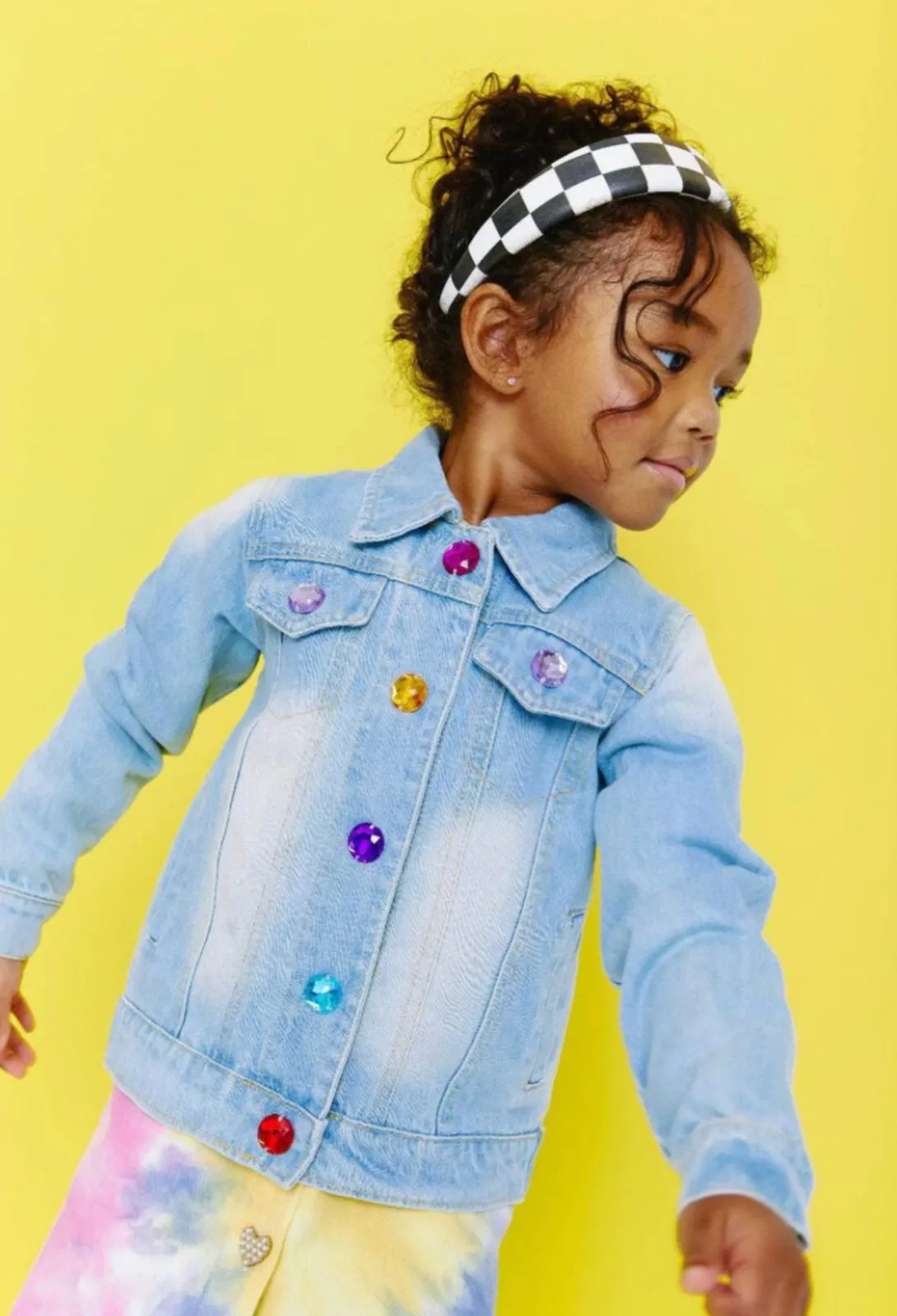 Lola and The Boys Crystal Rain Denim Jacket