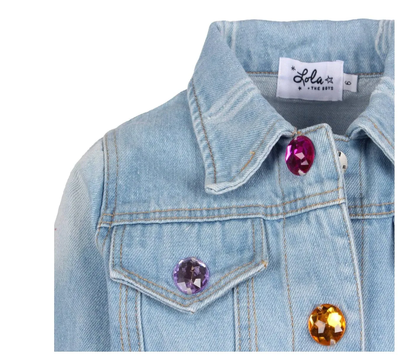 Lola and The Boys Crystal Rain Denim Jacket