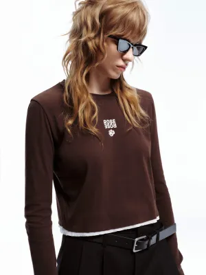 Long Sleeve Contrast Top