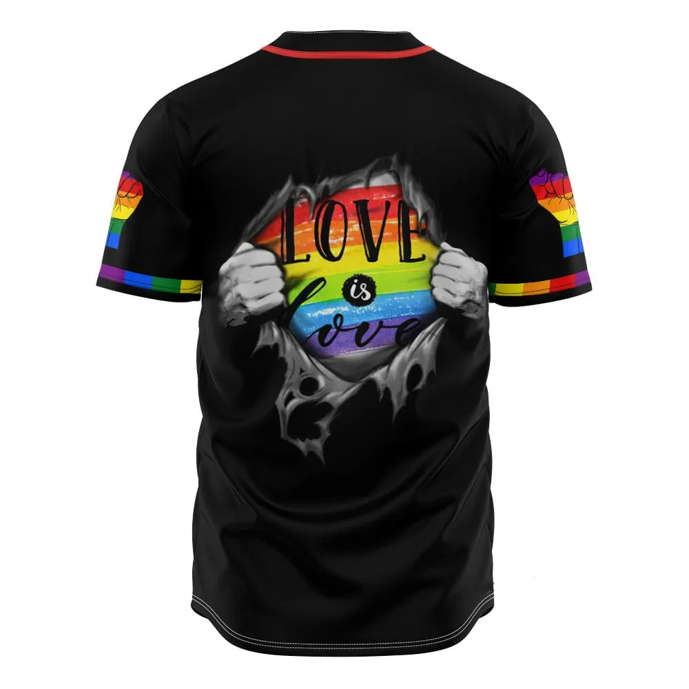 Love Is Love LGBT Pride 3D Baseball Jersey Shirt, LGBT Pride Shirt