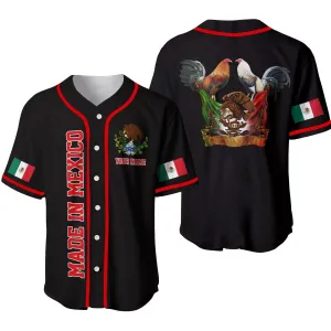 Made In Mexico Personalized Baseball Jersey, Custom Name Mexican Shirt