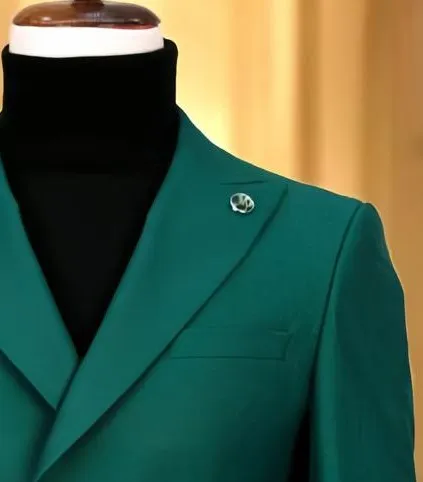 Men's Green Double breasted suit