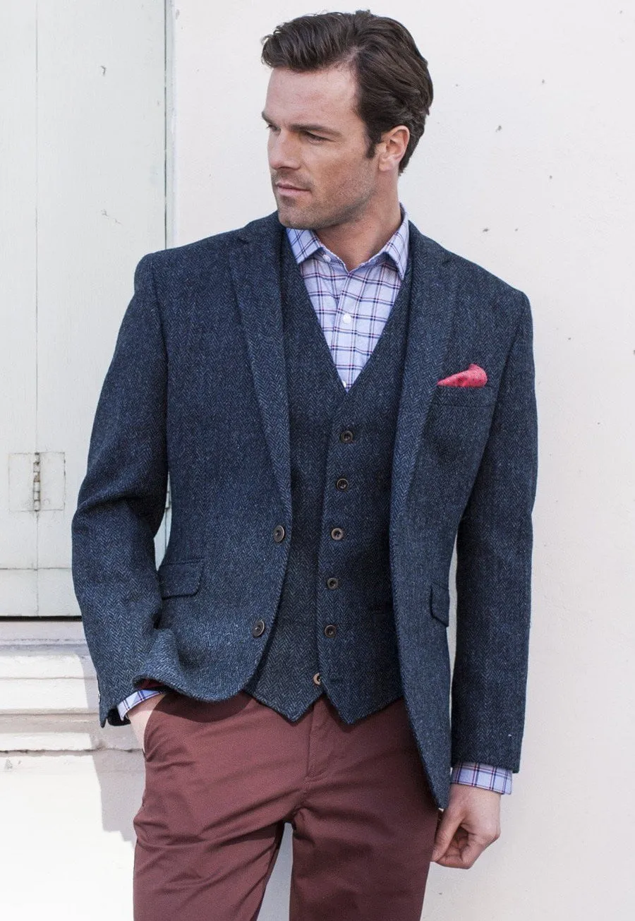 Mens Harris Tweed Tailored Fit Jacket - Stranraer