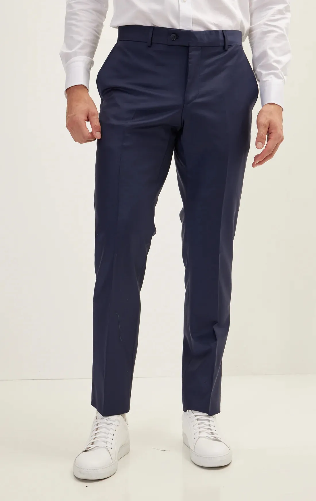 Merino Wool Peak Suit - Dark Navy